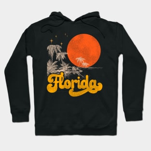 Vintage State of Florida Mid Century Distressed Aesthetic Hoodie